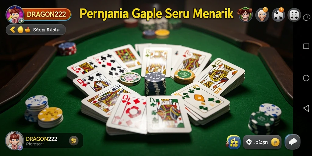 Tampilan seru gameplay Gaple di DRAGON222.