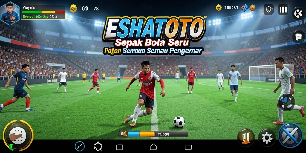 Tangkapan layar gameplay ESHATOTO yang menunjukkan aksi di lapangan.
