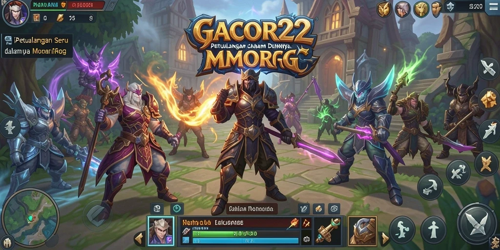 Tampilan gameplay seru GACOR22 dalam petualangan MMORPG.