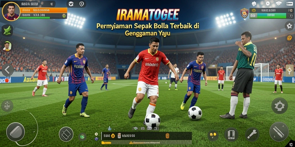 Screenshot gameplay IRAMATOGEL, menunjukkan aksi seru di lapangan.