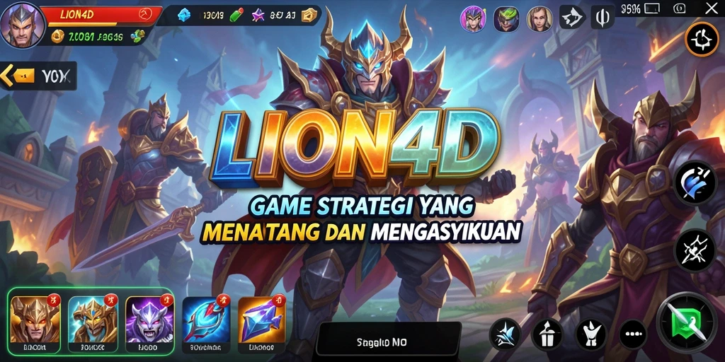 Tampilan menarik dari gameplay strategi LION4D yang menantang.
