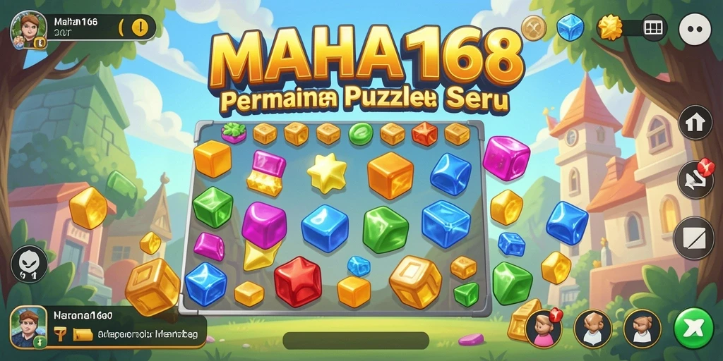 Tampilan gameplay seru dari MAHA168 dengan tantangan Match-3.
