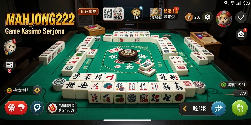 Tampilan gameplay seru di MAHJONG222 dengan aksi Mahjong yang mendebarkan.