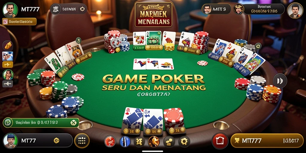 Screenshot MT777 menampilkan gameplay Poker yang intens dan mengasyikkan.