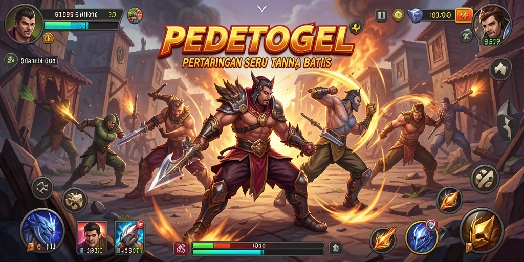 Tampilan aksi seru dalam permainan Fighting PEDETOGEL.