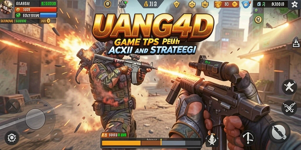 Tampilan gameplay UANG4D yang seru dengan aksi tembak-menembak.