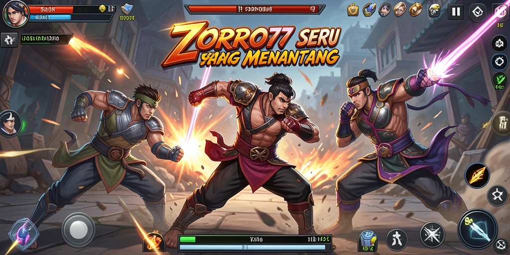 Gameplay seru pertarungan karakter di ZORO77.