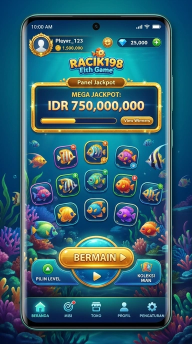 Tampilan aplikasi racik198 yang intuitif dan user-friendly.